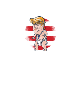 Trump Baby tricou amuzant model albastru regal pe tricou