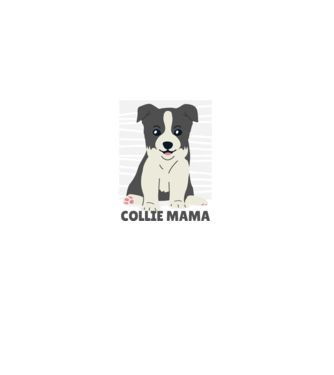 Border Collie Mamă model negru pe tricou