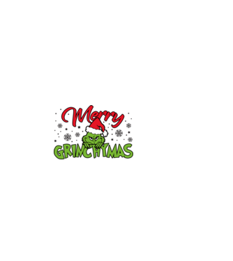 Merry Grinchymas - Grinch model gri închis pe tricou