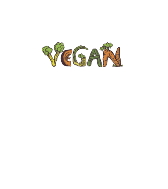 Inscripție legume vegan model alb pe tricou