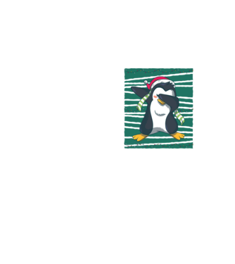 Pinguin DAB Crăciun model galben neon pe tricou