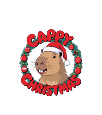 Cappy Christmas 1 model alb pe tricou