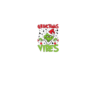 Grinchmas Vibes - Grinch model negru pe tricou