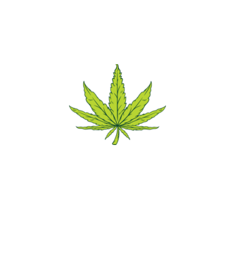 Frunză de marijuana model gri închis pe tricou