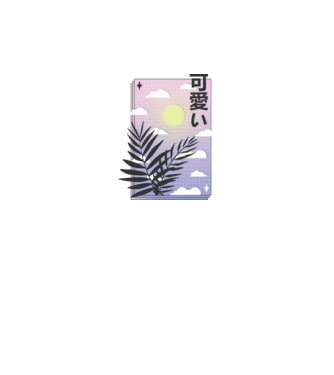 Vaporwave Val model gri pe tricou