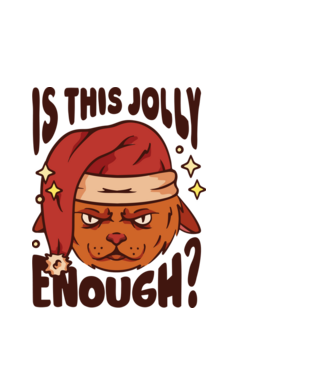 Is this Jolly enough tricou de Crăciun model alb pe tricou