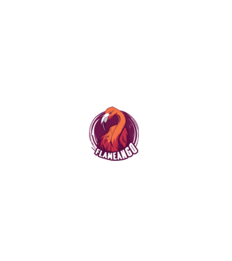 Flamingo model gri pe tricou