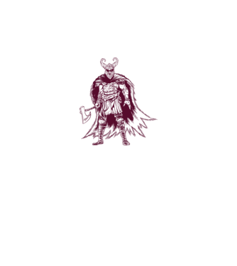 Războinic Odin Viking model alb pe tricou