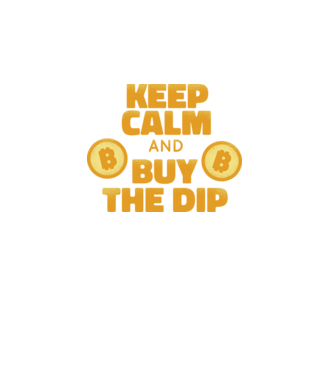 Keep calm and buy the dip Bitcoin model turcoaz pe tricou
