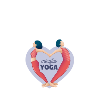Dragoste Yoga - tricou Yoga model negru pe tricou