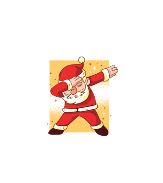Santa DAB Moș Crăciun model alb pe tricou