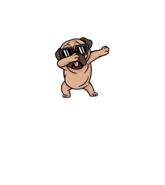 Pug DAB model gri pe tricou