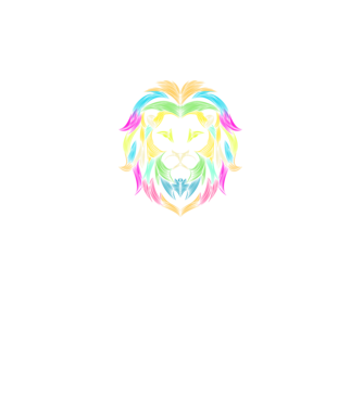 lion line art design model negru pe tricou