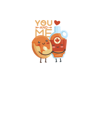 'You and Me tricou cuplu pentru Valentine''s Day' model negru pe tricou