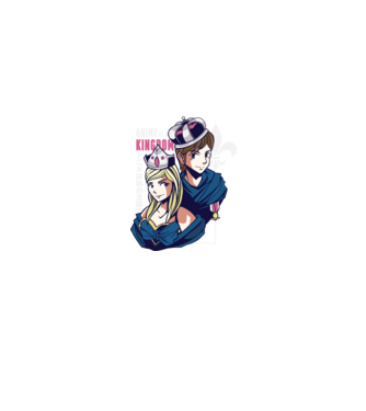 Anime este Regatul meu model albastru regal pe tricou