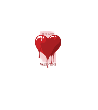 Fii dragostea mea - Be my bloody Valentine model alb pe tricou