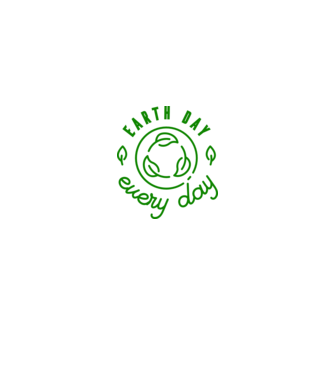 Earth Day Every Day - Ziua Pământului model alb pe tricou