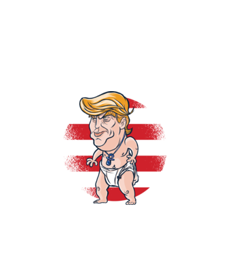 Trump Baby tricou amuzant model turcoaz pe tricou
