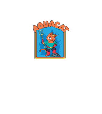 Aquacat model gri pe tricou