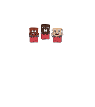 Trio de ciocolată model galben pe tricou
