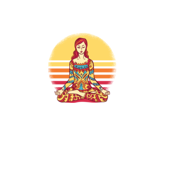 Mandala Yoga Meditație model negru pe tricou