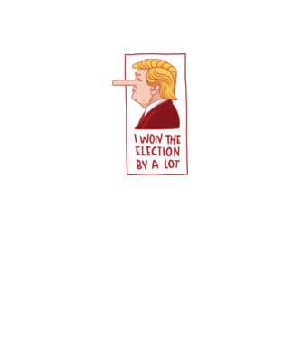 Pinocchio Trump model alb pe tricou
