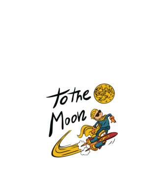 To the Moon Bitcoin model negru pe tricou