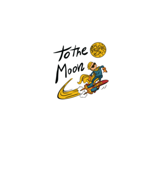 To the Moon Bitcoin model negru pe tricou