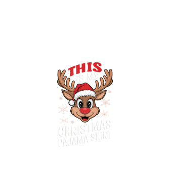 Christmas Pajama Reindeer Negru model negru pe tricou