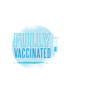 Complet vaccinat model negru pe tricou