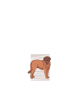 Câine ciobănesc Leonberg model alb pe tricou