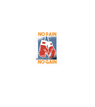 No pain no gain box model negru pe tricou