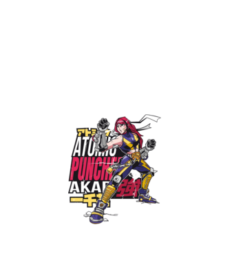 Anime fată Războinic model nisipiu pe tricou