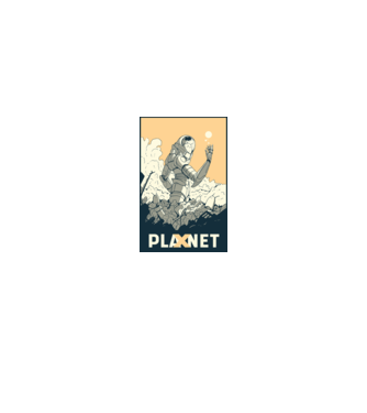 Planet X model alb pe tricou