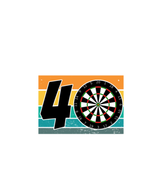 'I''m not 40 I''m double 20 darts birthday' model alb pe tricou