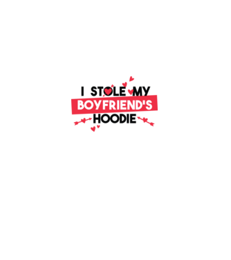 'Am furat puloverul prietenului meu pulover amuzant pentru Valentine''s Day' model alb pe tricou