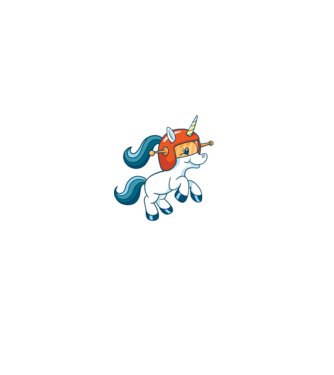 Unicorn Astronaut model negru pe tricou