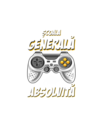 Gameri şcoală școală generală model alb pe tricou