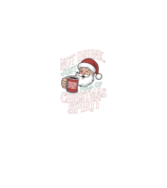 Christmas Spirit Santa model negru pe tricou