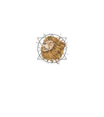lion unicorn model mentă pe tricou