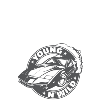 Knight Rider - Young and wild model negru pe tricou