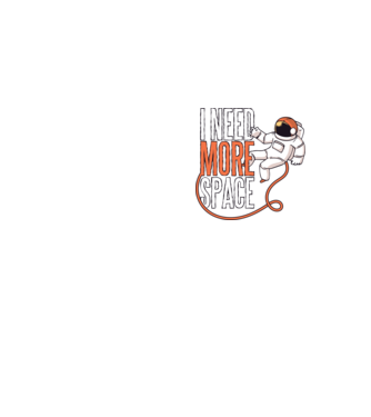 I need more space tricou astronaut model galben neon pe tricou