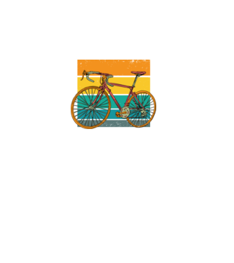 Bicicletă Retro model negru pe tricou