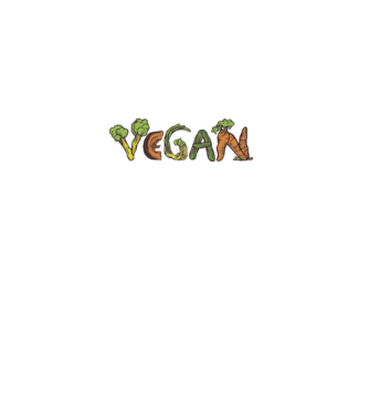 Inscripție legume vegan model alb pe tricou
