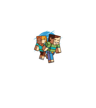 Caractere Minecraft model alb pe tricou