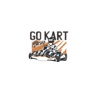 Concurent Go-kart model gri pe tricou