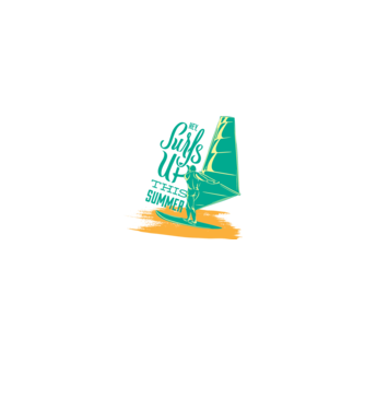Surfs up this summer model albastru închis pe tricou