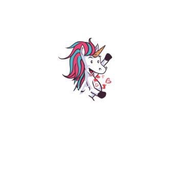 'Dragoste Unicorn pentru Valentine''s Day' model negru pe tricou