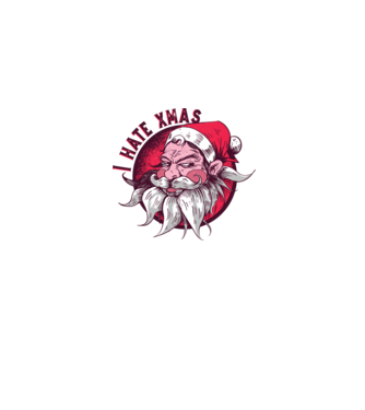 I Hate Xmas model gri pe tricou