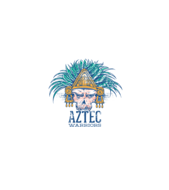 Aztec Warriors model alb pe tricou